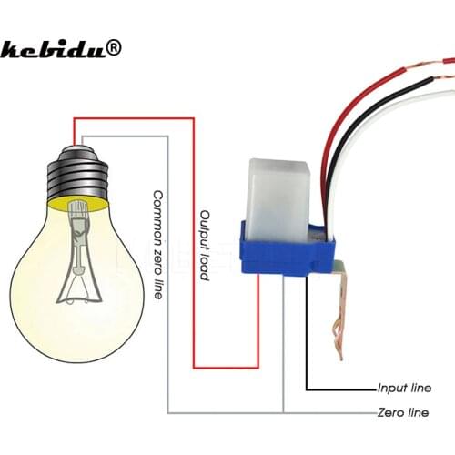 Kebidu New DC AC 220V 50-60Hz 10A Automatic Auto On Off Photocell street Light Switch Photo Control Photoswitch Sensor Switch