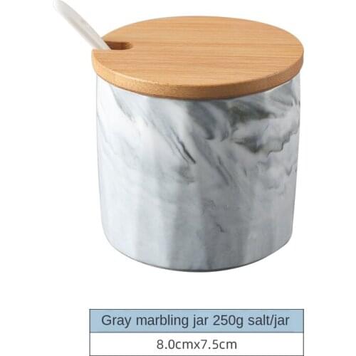 Ceramic Jars Glass Jars and Lids Ceramic Seasoning Bottle Salt Pot Kitchen Supplies Marbling Jar Mason Jars Cabinet Appliances