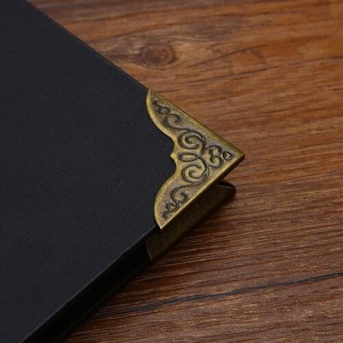 5Pc Retro High Grade Metal Loose Leaf Ring Loose Leaf Binding Ring Corner Clip For Notebook Binder File Folder Diary Bind Supply