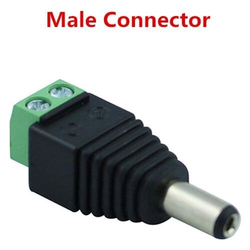 DC Connector 5.5mm x 2.1mm Jack Socket Male and Female LED Adapter For CCTV Power Convert LED Strip 5050/5630 Light Connection
