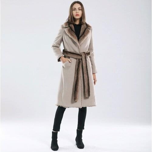 MENINA BONITA 2021 2-sided Wear Winter Jacket Women Faux Fur Coat Long Belt Thick Warm Luxury Outerwear Streetwear New Fashion