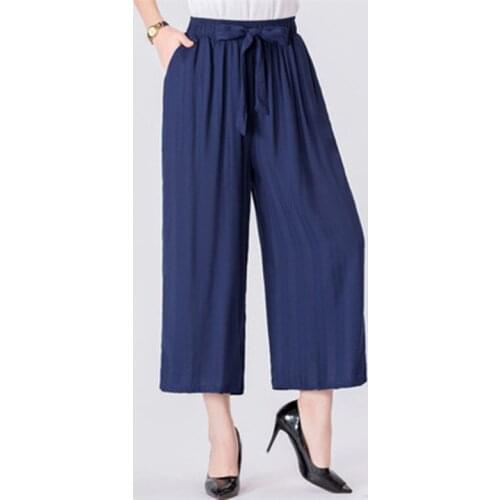 Dropship Summer thin cool bohemian flare pants,5XL 6XL 7XL Plus size cotton linen skirts pants,casual wide leg trousers