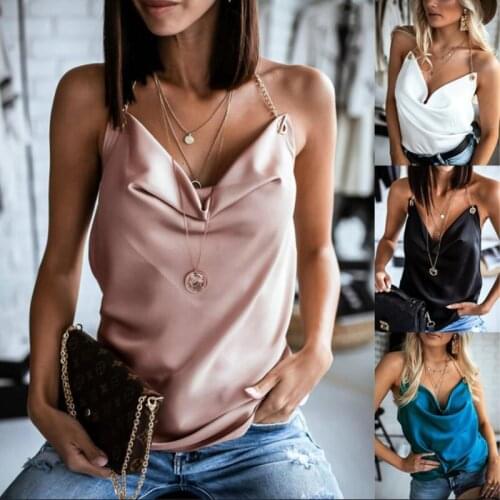 2021 Summer Sexy Strap Satin Women Thin Wild Solid Camis Vest Women Tank Tops Female Basic Tops Chiffon Sleeveless Y2K Camisole