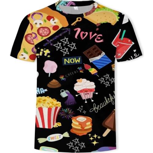 2021 new hot-selling 3D letter T-shirt mens cool 3D style pattern 3DT shirt summer trend short sleeve
