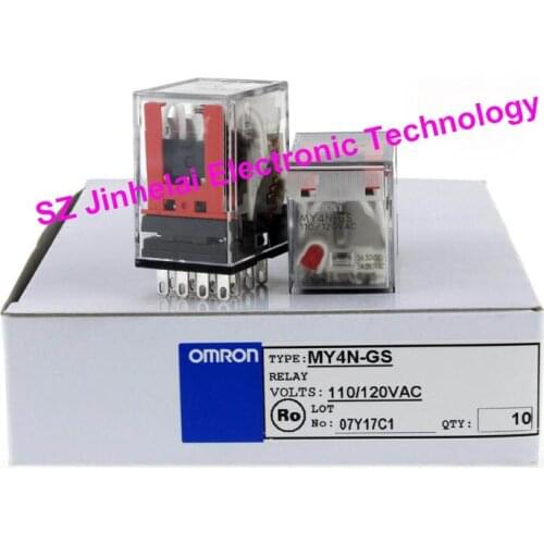 MY4N-GS 110/120VAC Authentic original OMRON Intermediate relay AC110/120V 110VAC AC110V