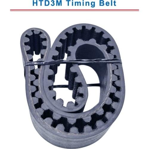 HTD3M Timing Belt with circular teeth 3M-606/609/612/615/624/633/639/648/654/657 teeth pitch 3mm belt width 10/15 mm