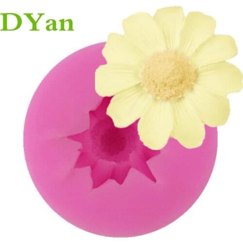 Sun Flower SunFlower Daisy Chrysanthemum Flower Liquid Silicone Fondant Mold Chocolate Cake Mold Decorative Mold A1669