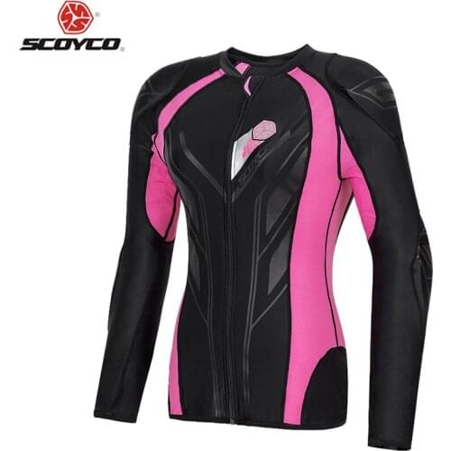 SCOYCO CE Approved Women Body Armor Motorcycle Protection Motocross Back Equipment Clothing Moto Cross Gear Protector Armor