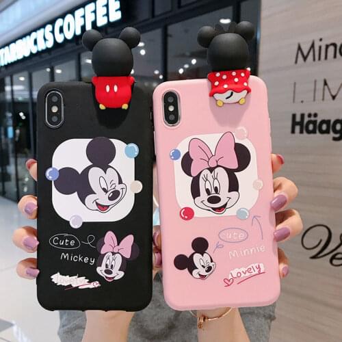DISNEY 2021 Mickey Silicone Case for IPhone 11 Pro Xs Max iPhone 12 12PRO 12PROMAX Official Liquid Silicon 360 Full Cover