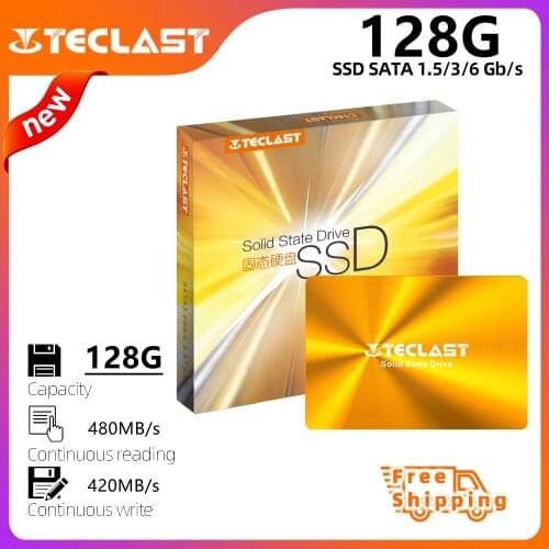 Teclast Full New SATA SSD 2.5" 128 GB Internal Solid State Drive Hard Disk For Laptop&Desktop 480MB/s SATA 1.5/3/6 GB/s