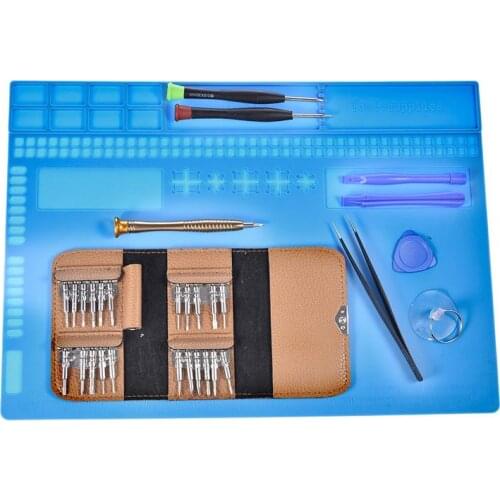 Heat-resistant Insulation Silicone Soldering Pad Desk Mat Maintenance Platform For BGA Soldering Repair Station Tools 34*24cm