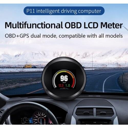 Universal HUD OBD+GPS Car Head Up Display LED Windscreen Projector OBD Scanner Speed Warning Alarm Diagnostic Tool