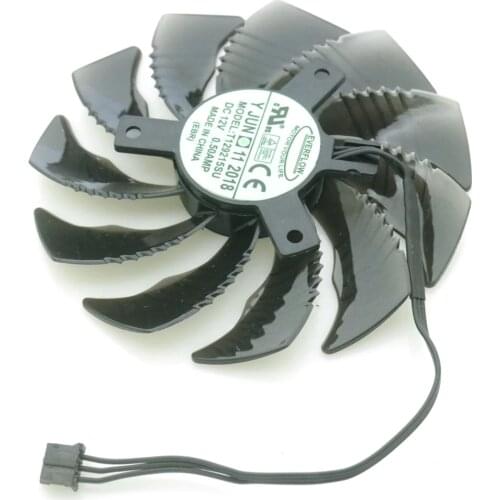 T129215SU DC12V 0.50A 85mm For Gigabyte GTX950 GTX1050 RX550 RX560 Graphics Card Cooling Fan 3Pin
