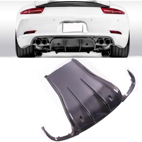 VO-R Style Carbon fiber Rear Bumper Diffuser Fit For Porsche 911Carrera