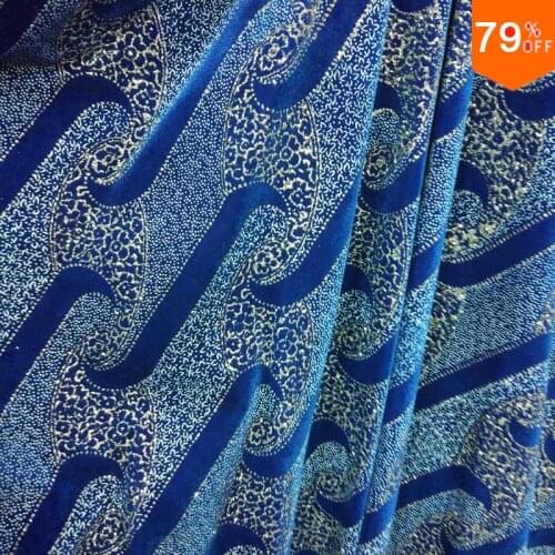 High-end Best quality Thread Korea Velvet embroidery Fabrics Embroidered Crystal Velvets Fabric guipure lace small beads velvet