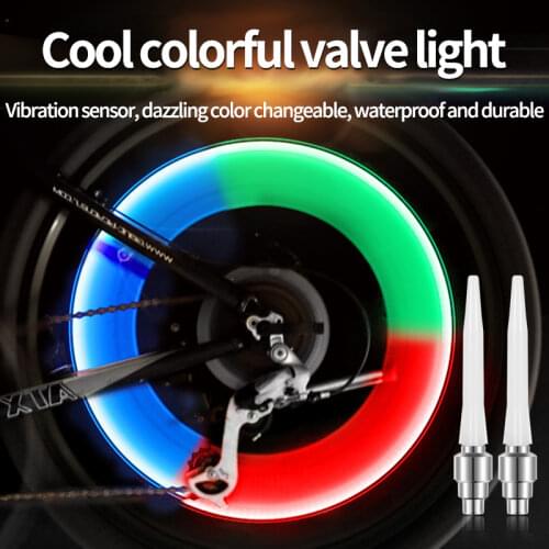 Xunting Bicycle Air Nozzle Vibration Induction Hot Wheels Colorful Air Nozzle Lamp Mountain Tire FlasBike Equipment Accessories
