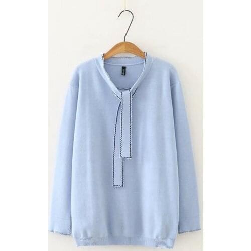 Plus Size 3XL-5XL Autumn Winter Womens Sweaters Blue Black Oversized Pullover Crochet Outerwear