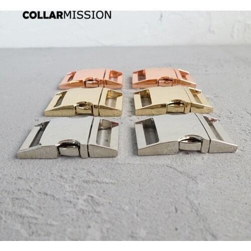 100pcs/lot Metal side release curved buckles durable hardware strong security lock dog cat collars diy parts Zinc Alloy 3 kinds