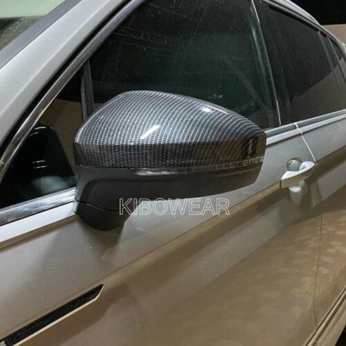 Side Wing Mirror Caps Cover for VW Tiguan Allspace L MK2 2017 2018 (Carbon Look) Replacement 2019 2020 Pair