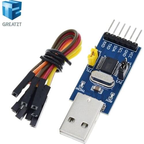 CH341T 2 in 1 module 3.3V 5V USB to I2C IIC UART USB to TTL single-chip serial port downloader