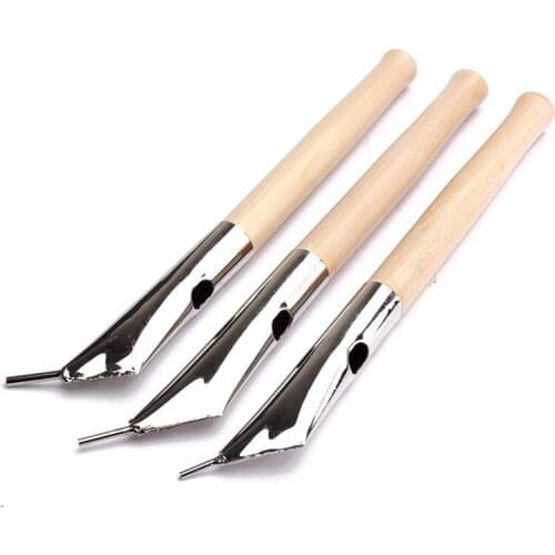 3Pcs Batik Pen Wax Knife Pottery Craft Art Clay Sculpte Print Tool Sculpture Carve Artwork Paint