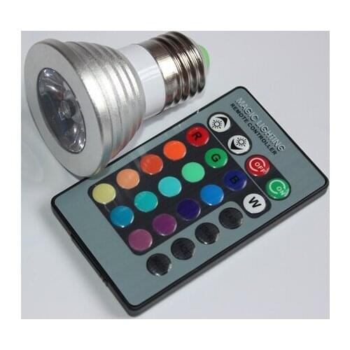5W RGB Lamp 16type colors GU10 AC95-265V LED Light Spotlight Bulb Lamp with Remote Controller