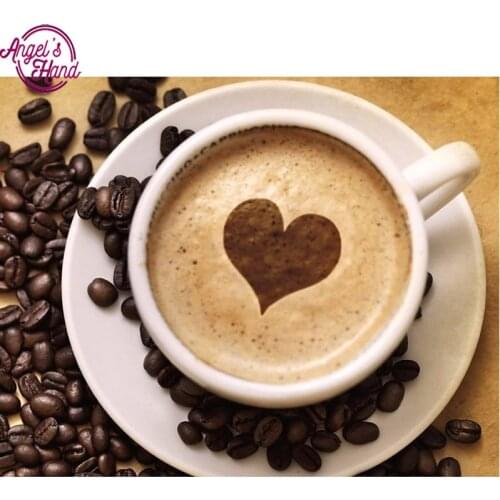 Full square drill diamond embroidery coffee cup pattern 5d diy diamond painting Cross Stitch Rhinestone mosaic decor