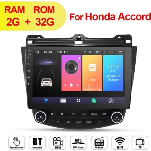 Android 9.12 Din Audio Stereo Multimedia Player Car Radio For Honda Accord 7 2003-2007 10.1" Autoradio GPS Navigation No DVD