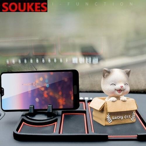 3 In 1 Car Anti-Slip Mat Parking Card Phone Holder For Audi A3 A4 B8 B6 A6 C6 A5 B7 Q5 C5 8P Q7 TT C7 8V A1 Q3 S3 A7 B9 8L A8 80