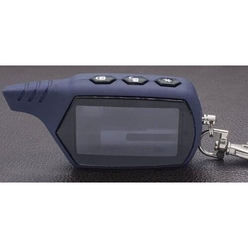 Starline A91 Key Shell Keychain Case Trinket+silicone cover For A91 A61 lcd Remote Two Way Car Alarm System B9 B6 B91 B61 V7