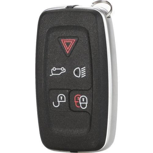 Jingyuqin 5pcs Remote Car Key Fob Shell For Land Rover Range Rover Evoque Discovery SPORT LR4 Vogue 2010-2012 Fit Jaguar 5BTN