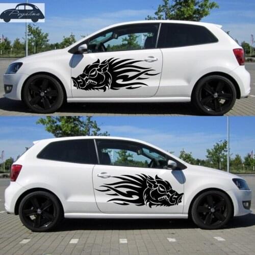 Wild Boar Vinyl Sanglier Sticker Boar Decal Posters Car Door Wall Decals Parede Decor Mural Wild Animal