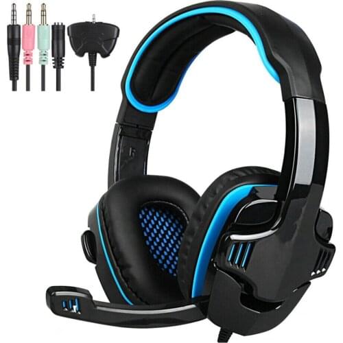 For PC Computer Laptop 1pc High Quality 3.5mm Wired Gaming Headset Adjustable Bass Deep Stereo Headphone Pohiks