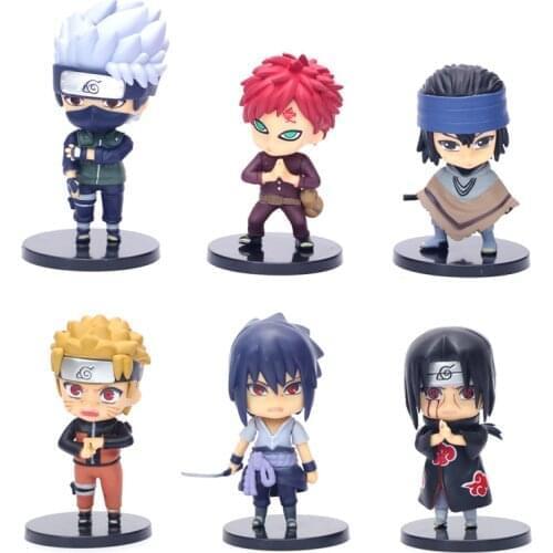 Naruto Shippuden Anime Action Figure Model Q Version Uzumaki Naruto Mini Statue Uchiha Itachi Collectible Toys gifts Figma Dolls