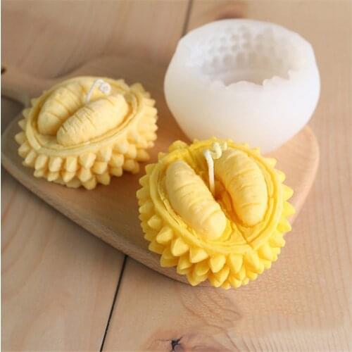 Durian Banana Form Candle Molds DIY Aromatherapy Candle Making Handmade Soap Silicone Mold Fruit Cake Decoration Resin Crafts
