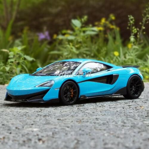GT Spirit 1/18 For Mclaren 600LT Diecast Model Car Blue Kids toys Gift Collection Ornaments Display Resin seal up
