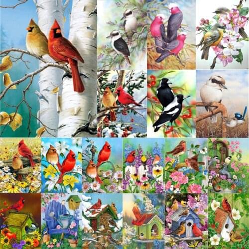 5D DIY Full Square/round Diamond Painting Flowers and birds Embroidery Cross Stitch Rhinestone Mosaic Home Decor Gift