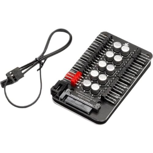 Motherboard 4 Pin PWM Hub Cooler Fan Splitter Extension Cable SATA Power Supply PC Cooling Speed Controller Adapter