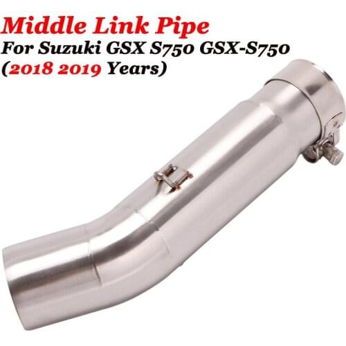 Motorcycle GP Exhaust Pipe Escape Moto Modified Muffler Slip On Middle Tube Link Pipe For Suzuki Gsxs750 GSX S750 2018 2019