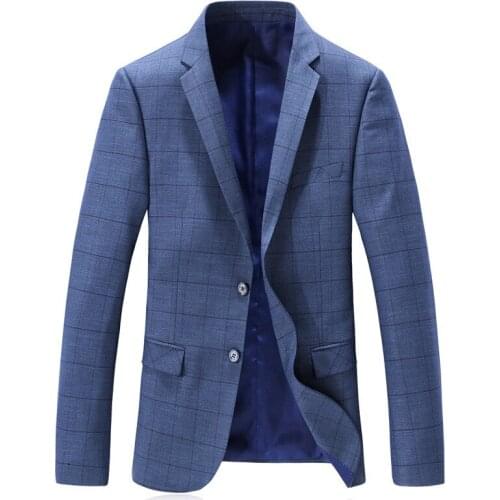 2019 Spring High Quality Slim Fit Suit Jacket Classic Business Jacket Blazer Men Casual Male Stripe Blazer Mens Fashion Blazer