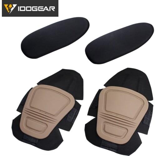 IDOGEAR Military Tactical G3 Suit Knee Pads & Elbow Support Paintball Airsoft Knee pad Interpolated Knee Protector Set