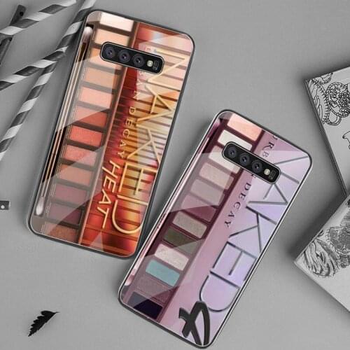 HOTCASHOP Makeup Eyeshadow Palette Girl Phone Case Tempered Glass For Samsung S20 Plus S7 S8 S9 S10 Plus Note 8 9 10 Plus
