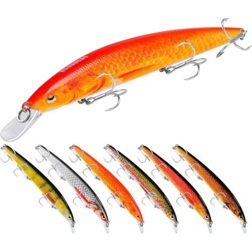 New Fishing Lure Luya Fake Fish Bait Minnow 11.5cm 9g Accessories Sea Gear Long Throw Simulation 3D Eyes Qulity Plastic Material