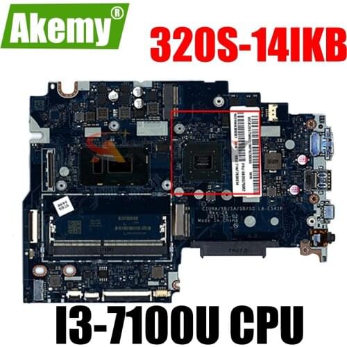 CPU I3-7100U for Lenovo 320S-14IKB notebook motherboard CIUYA/YB/SA/SB/SD LA-E541P DDR4 100% test work
