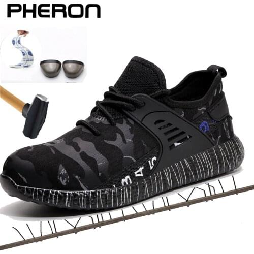 Dropshipping Work Safety Shoes Puncture Proof Steel Toe Safety Boot Soft Light Work Indestructible Shoes For Men Women Zapatos