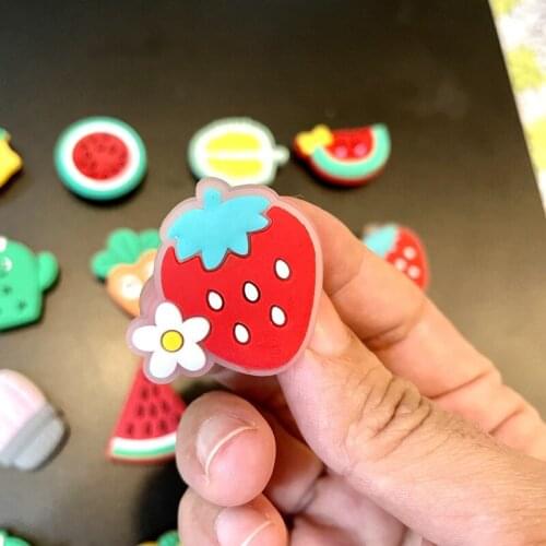 Random New Cartoon Fruit Shoes Charms Bletter Buckles for Kids Party Gifts Hole Slipper Decor Croc for Jibz Buckle Accessory