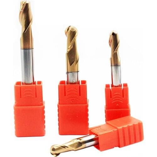 2 flute HRC60 4mm 6mm 8mm 10mm rolling mill ball milled tungsten carbide spiral drill milling cutter ball head ball end mill