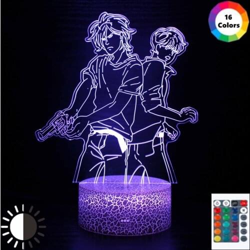 Anime Banana Fish Figure Light Manga Setup Gift For Kids Child Room Decor Figurine Night Lamp Bedroom 3D LED RGB Bleach Luces