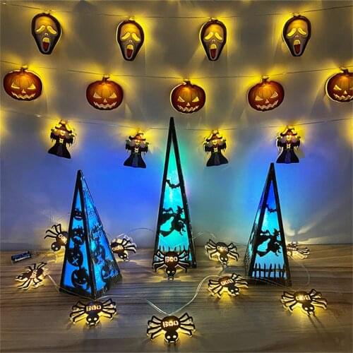 Led Room Lights Halloween LED Pumpkin String Lantern Lamp Outdoor Garden Decor