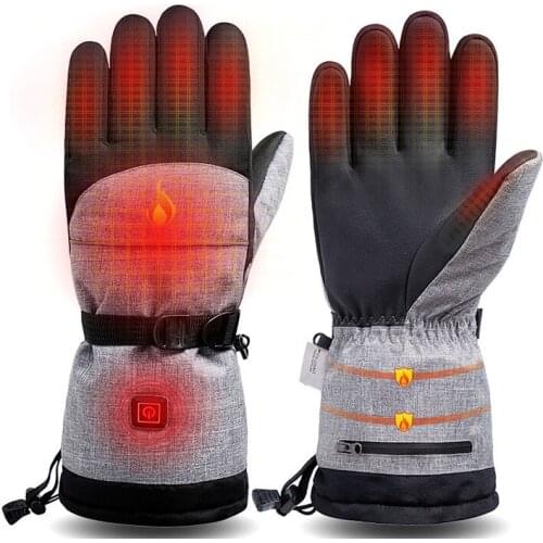 Intelligent Electric Heating Gloves Unisex Winter Snowboard Ski Gloves Snow Mittens Outdoor Windproof Waterproof Skiing Gloves